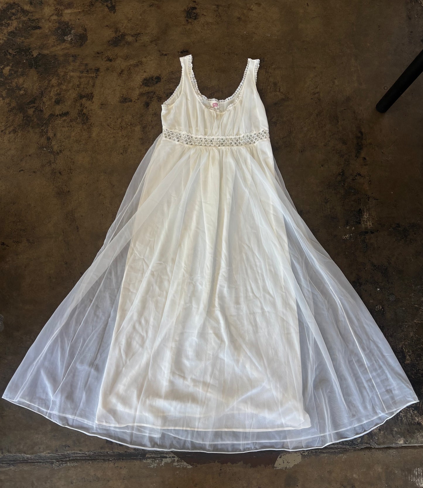 White Lovlee Double Lined Slip Dress
