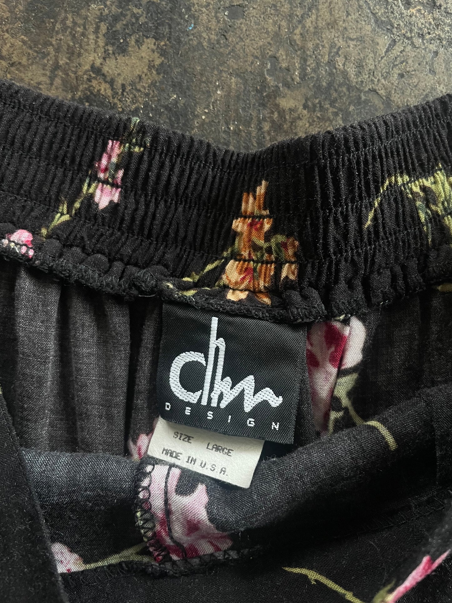 Black Floral CHM Design Short Sleeve Set