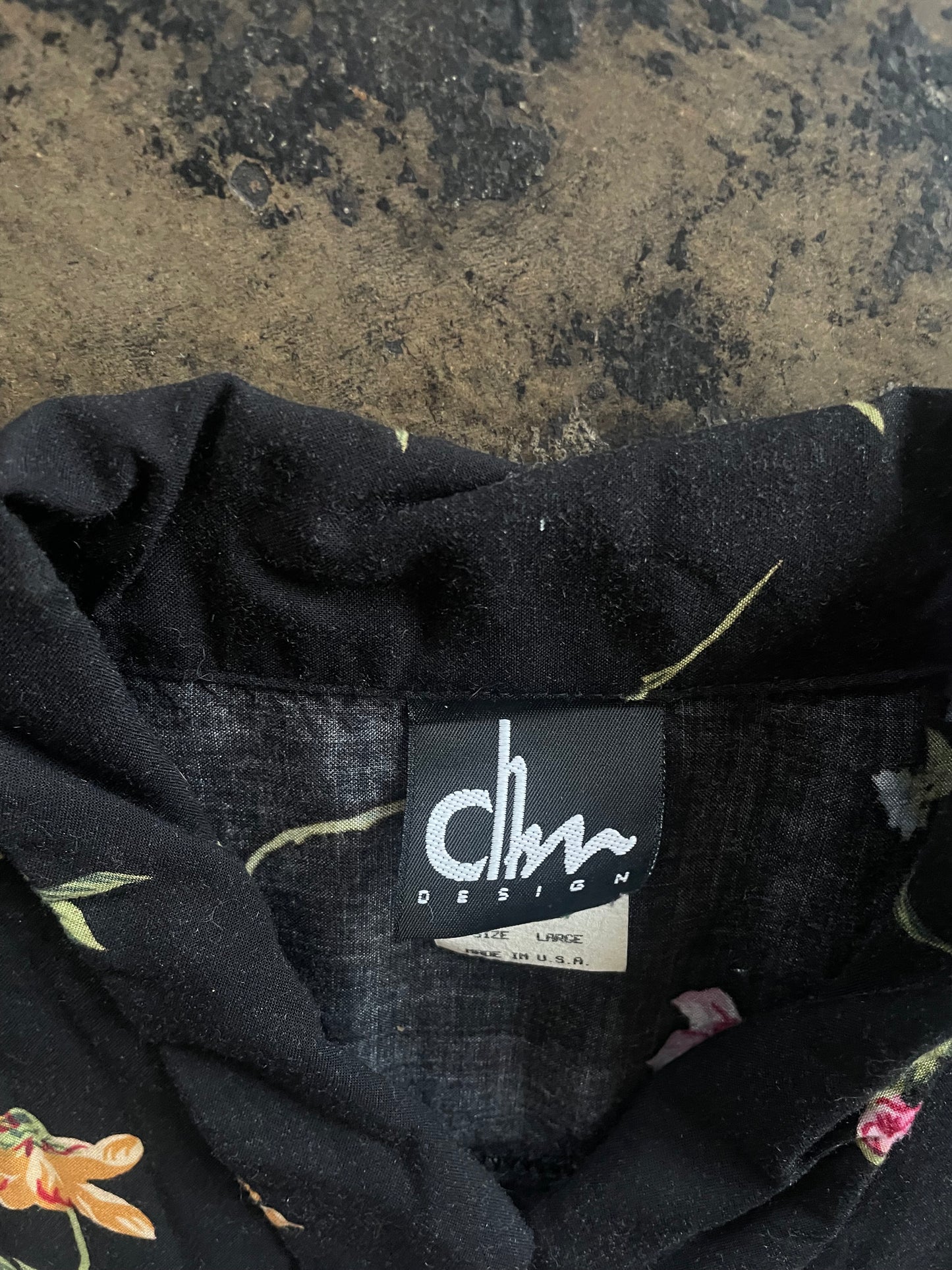Black Floral CHM Design Short Sleeve Set