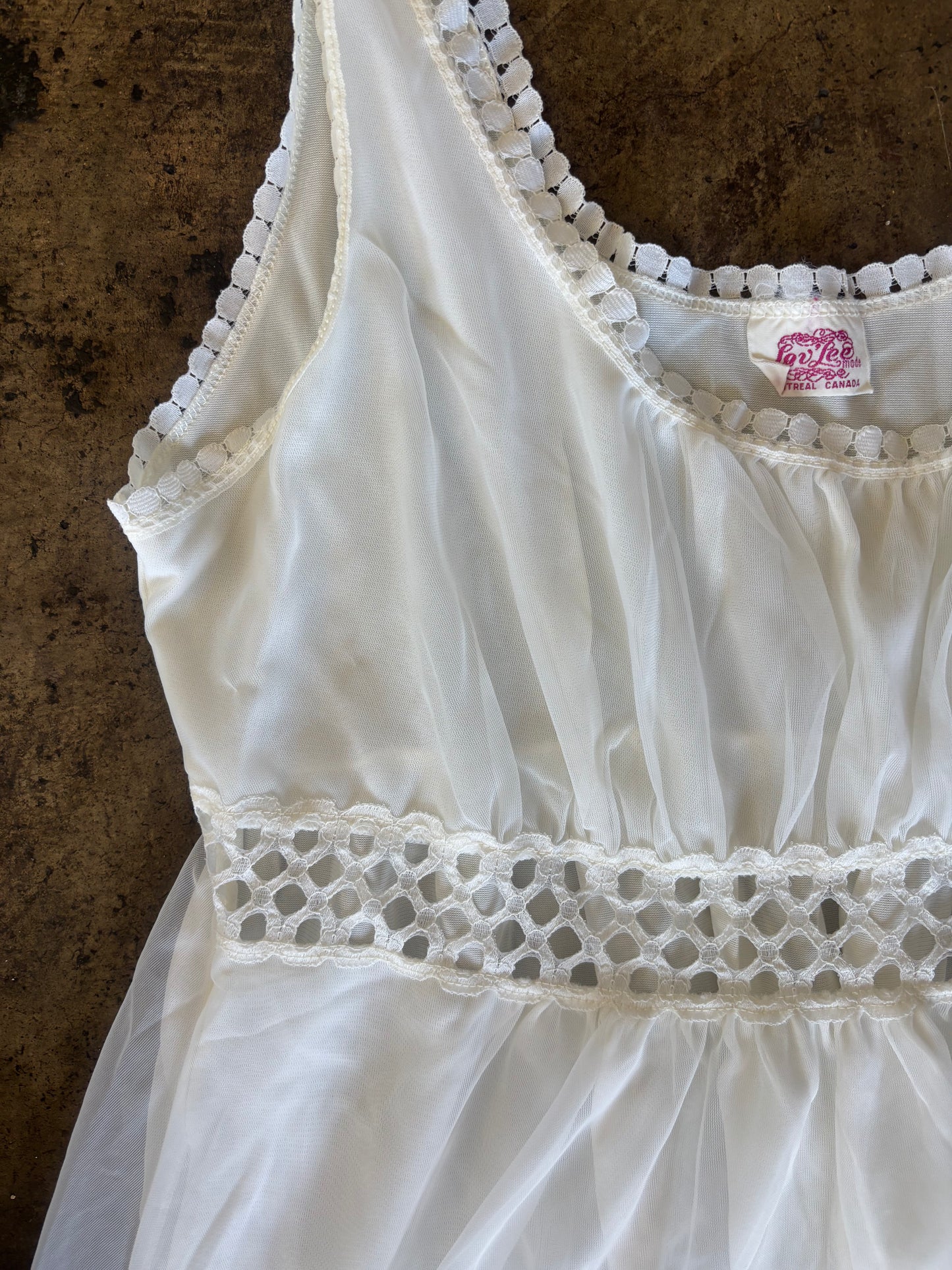 White Lovlee Double Lined Slip Dress