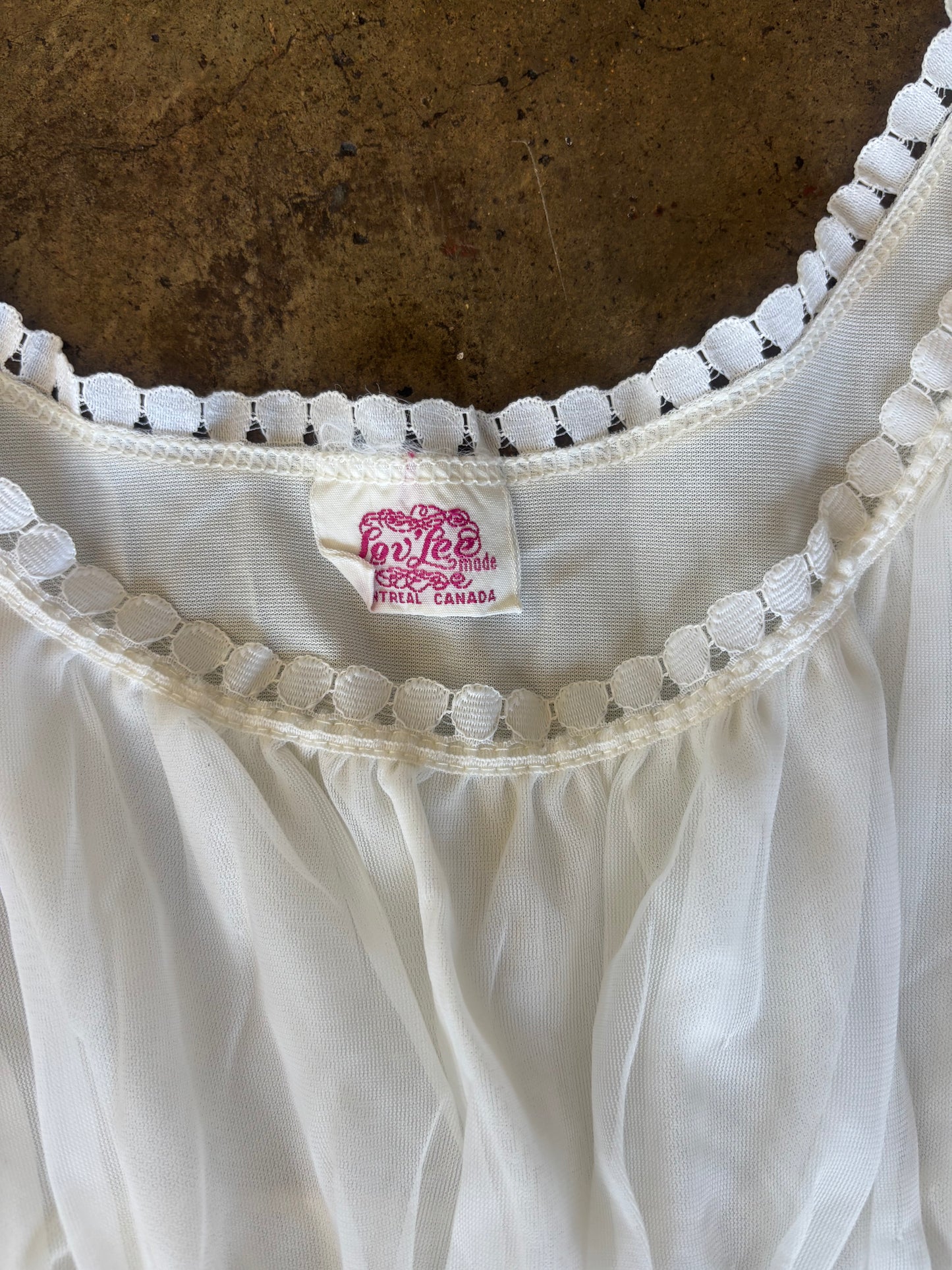 White Lovlee Double Lined Slip Dress