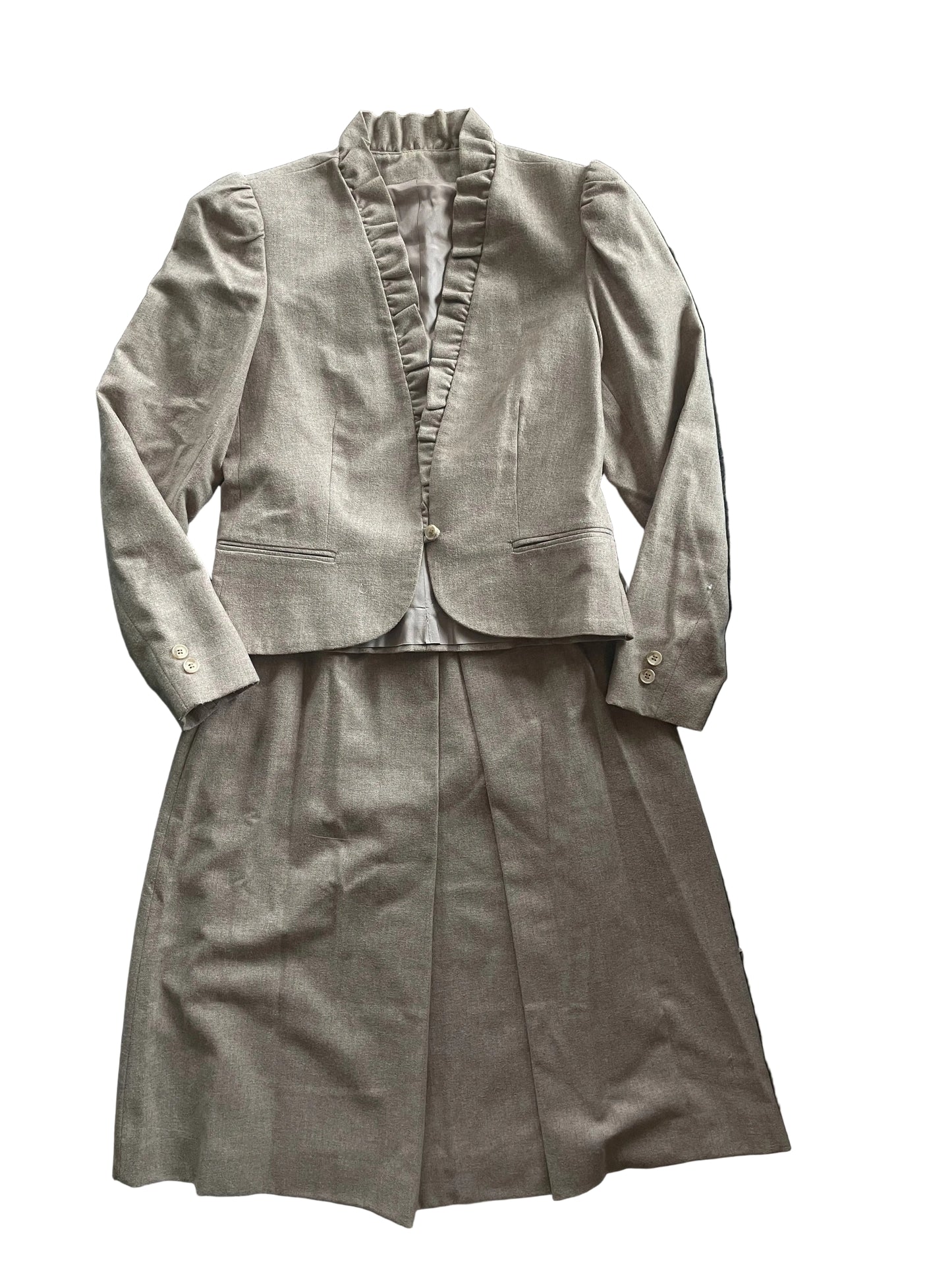 F.O.B By Forecaster Tan Skirt Suit Set