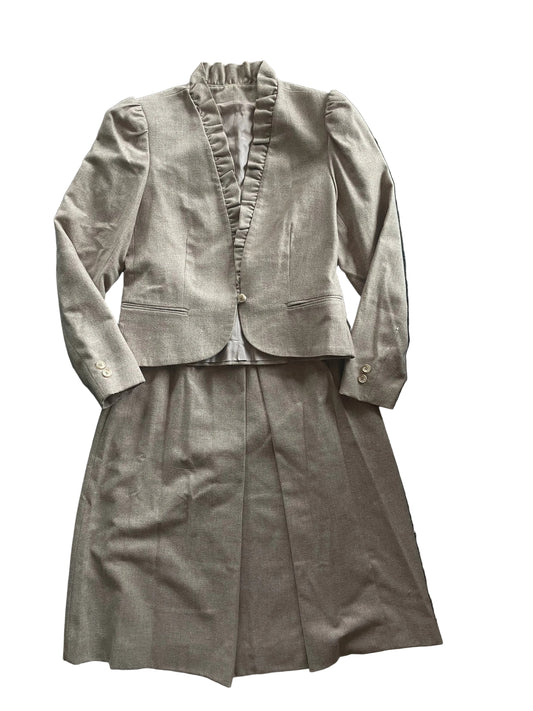 F.O.B By Forecaster Tan Skirt Suit Set