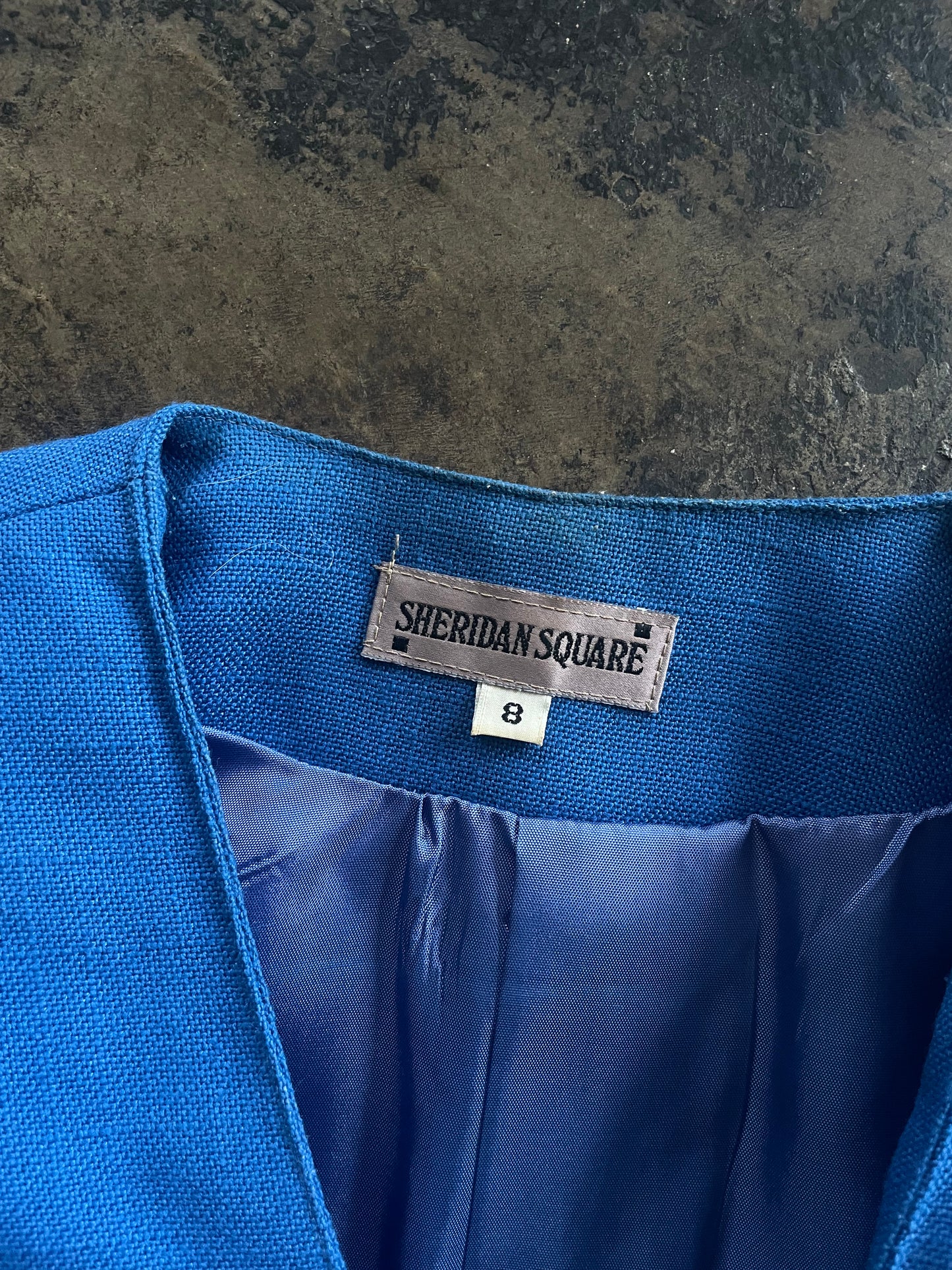 Blue Sheridan Square Skirt Suit Set