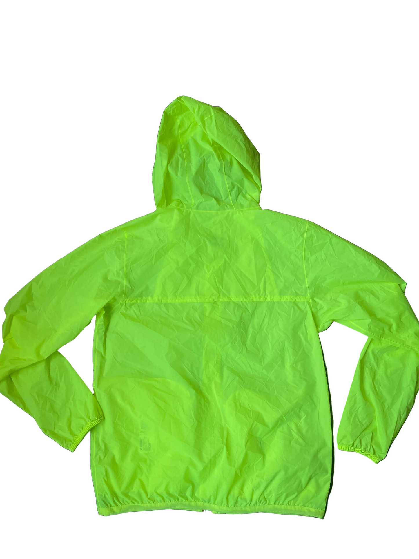 Neon Yellow K-Way Packable Zip Up Jacket