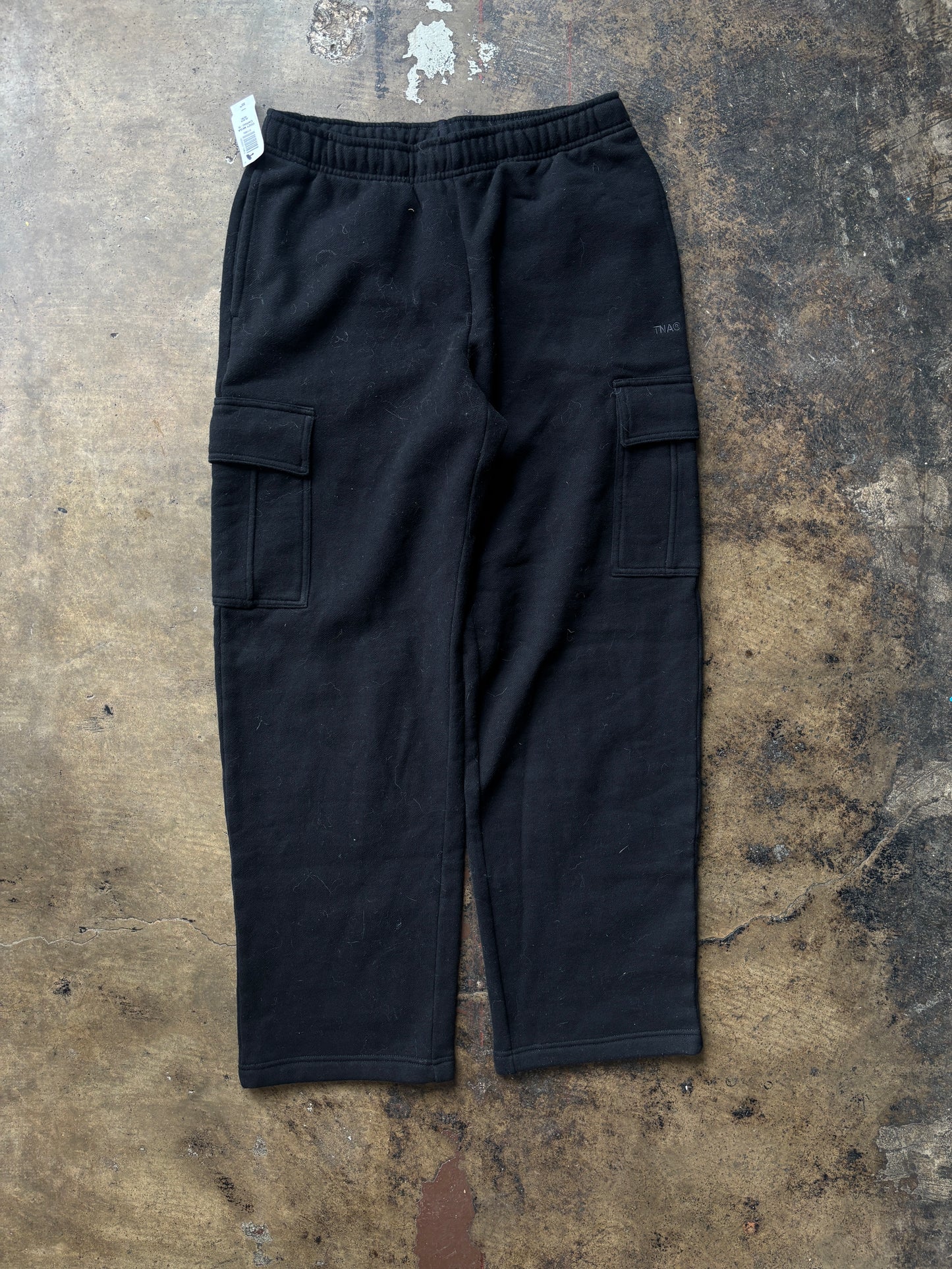 Black TNA Cozy Cargo Sweatpants