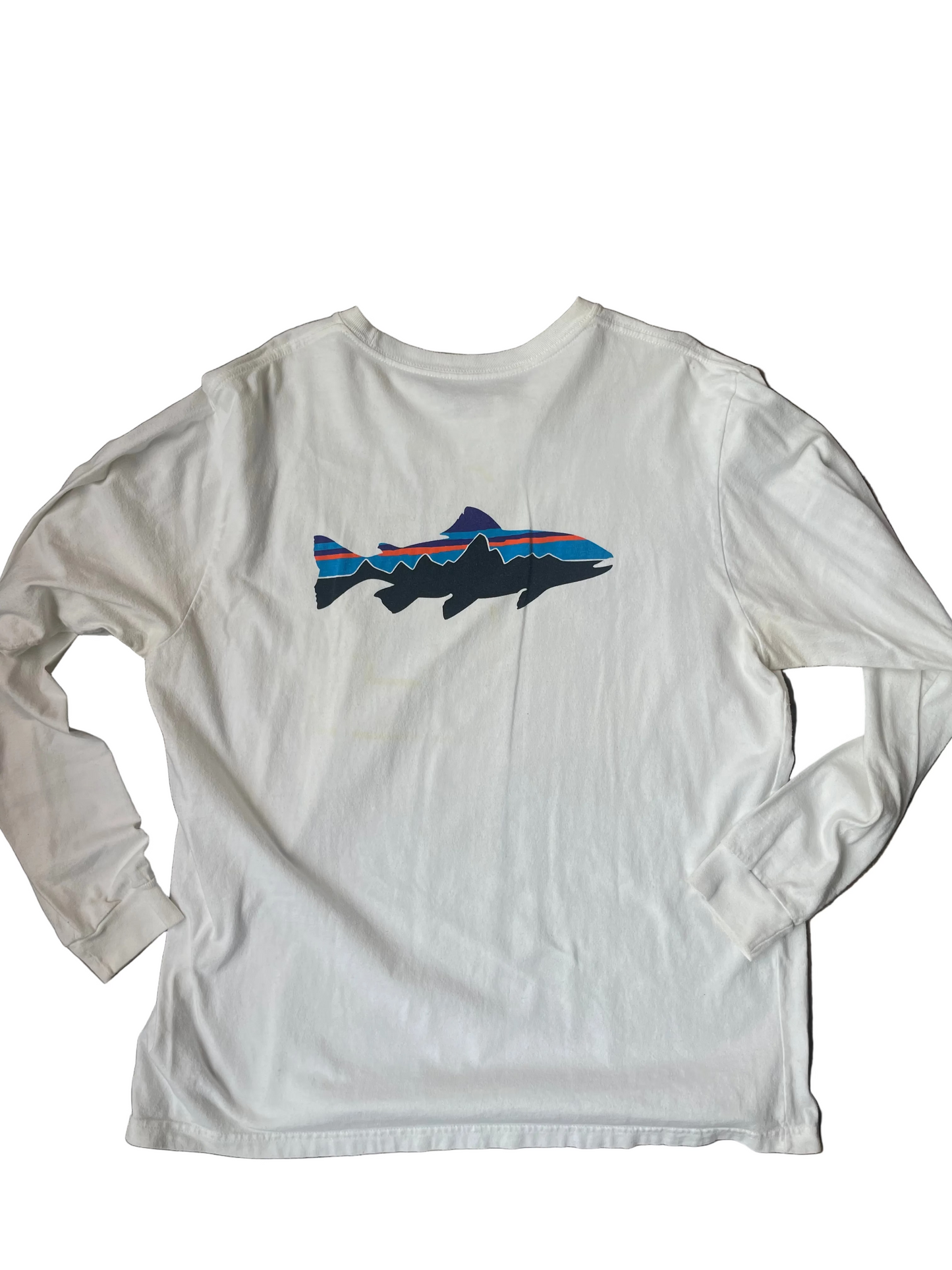 White Long Sleeve Patagonia Tee