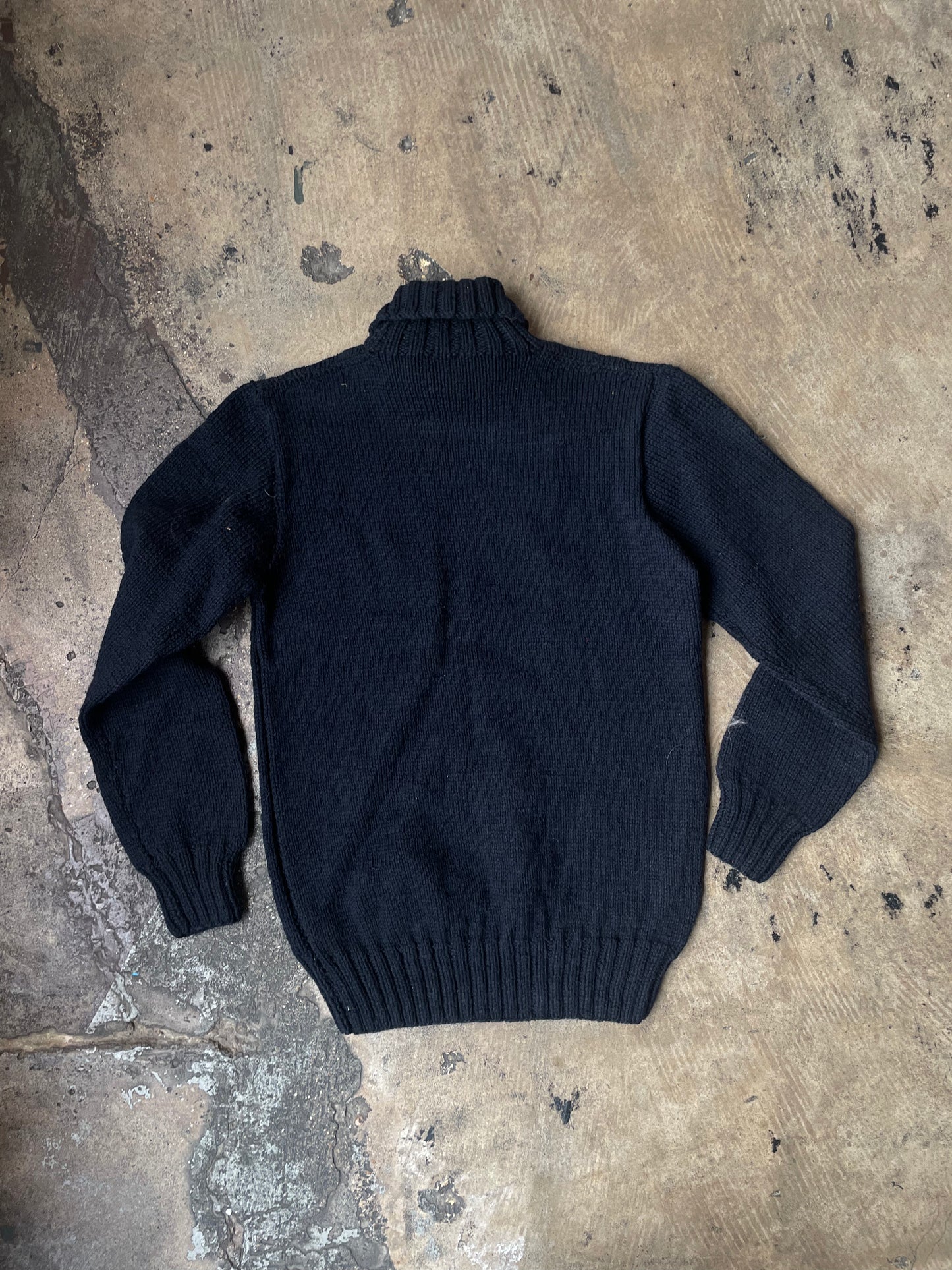 Navy Blue Compliments American Red Cross Turtleneck Sweater