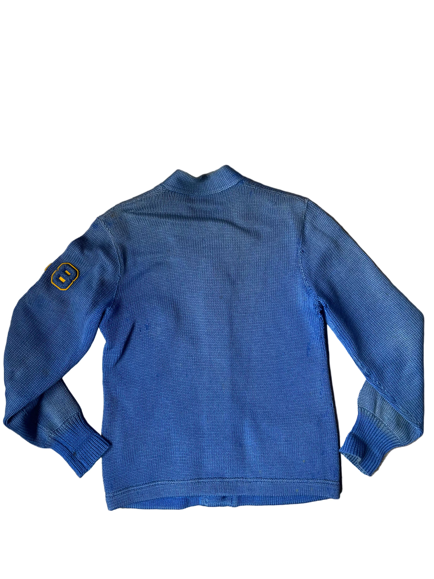 Vintage Blue Letterman Cardigan Sweater