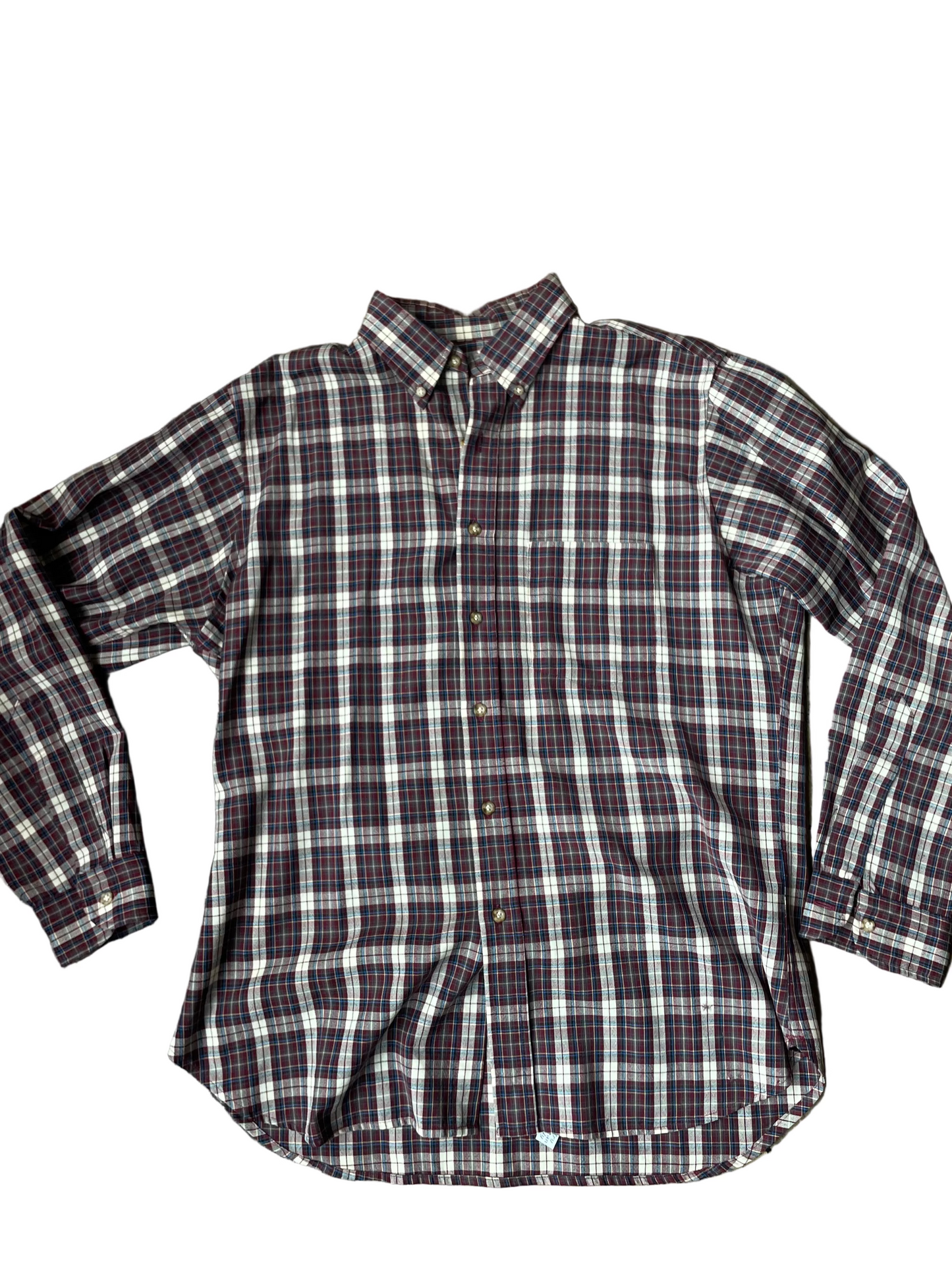 Maroon + Blue Pendleton Flannel Button Down