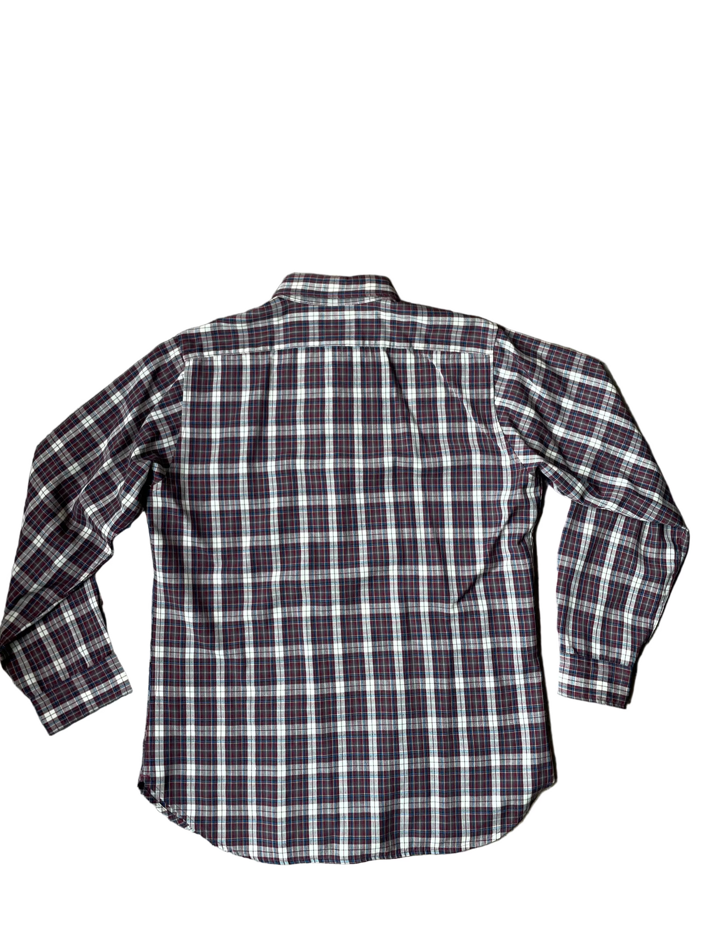 Maroon + Blue Pendleton Flannel Button Down