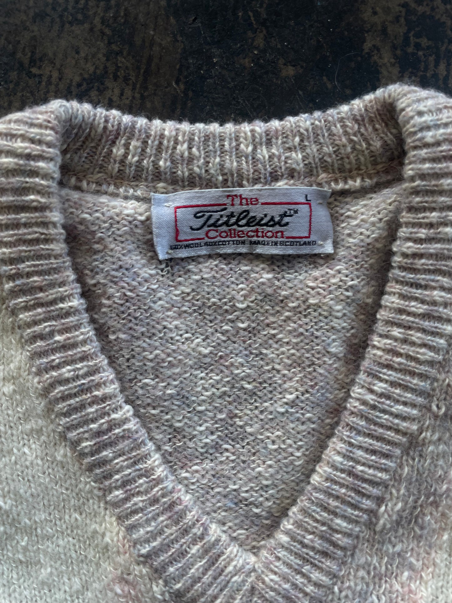 Neutral Titleist V Neck Sweater