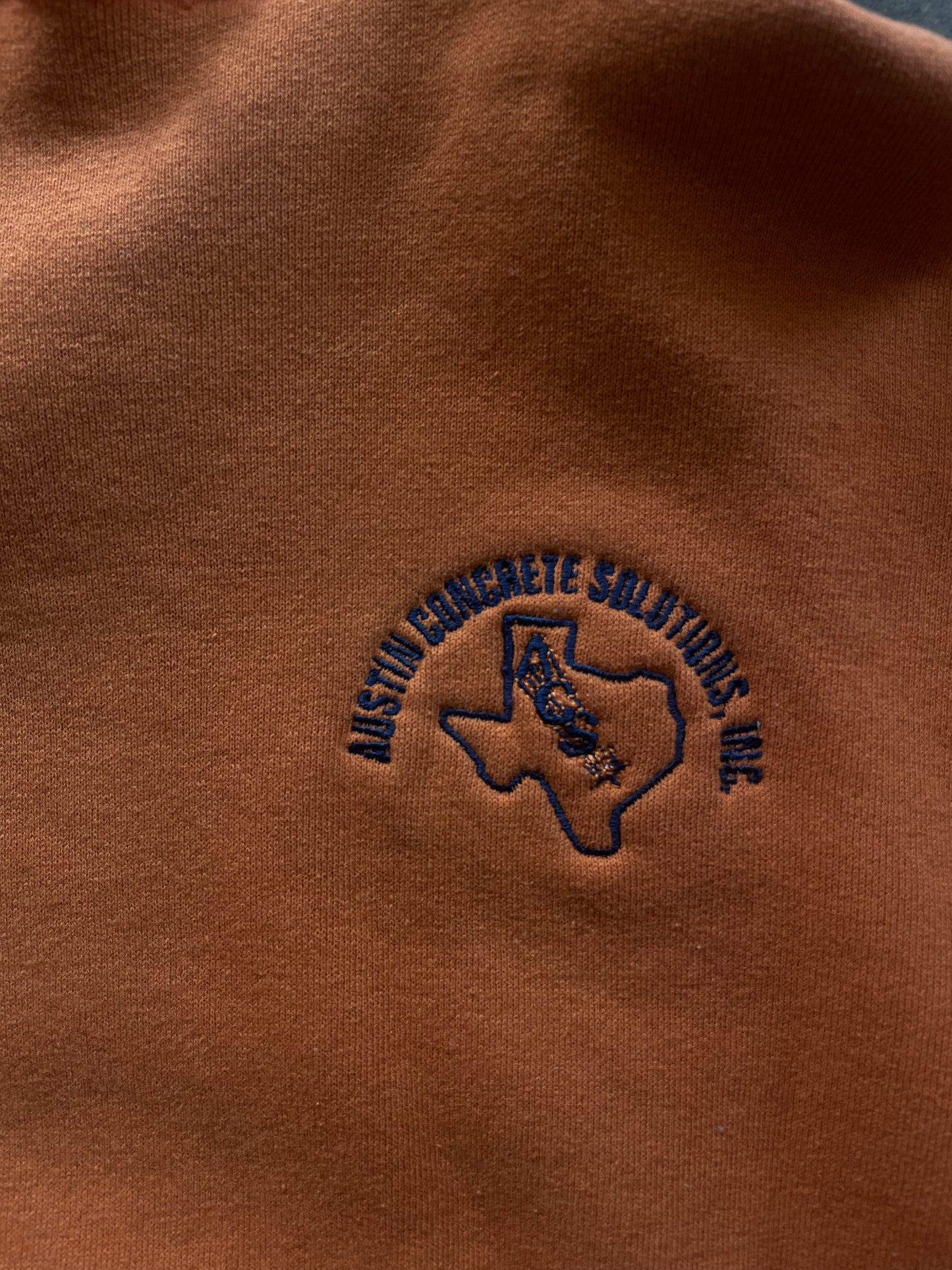 Orange Austin Concrete Solutions Hoodie