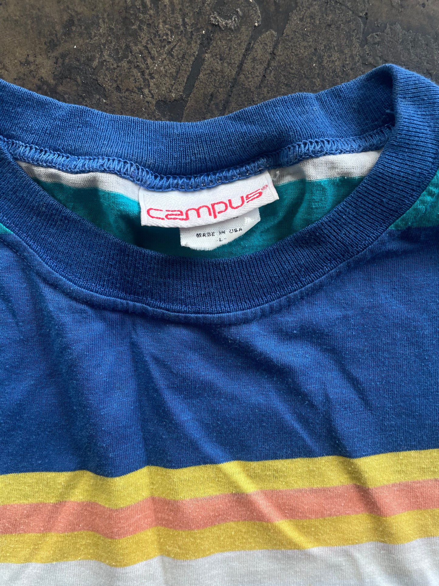 Blue + Bright Striped Tee