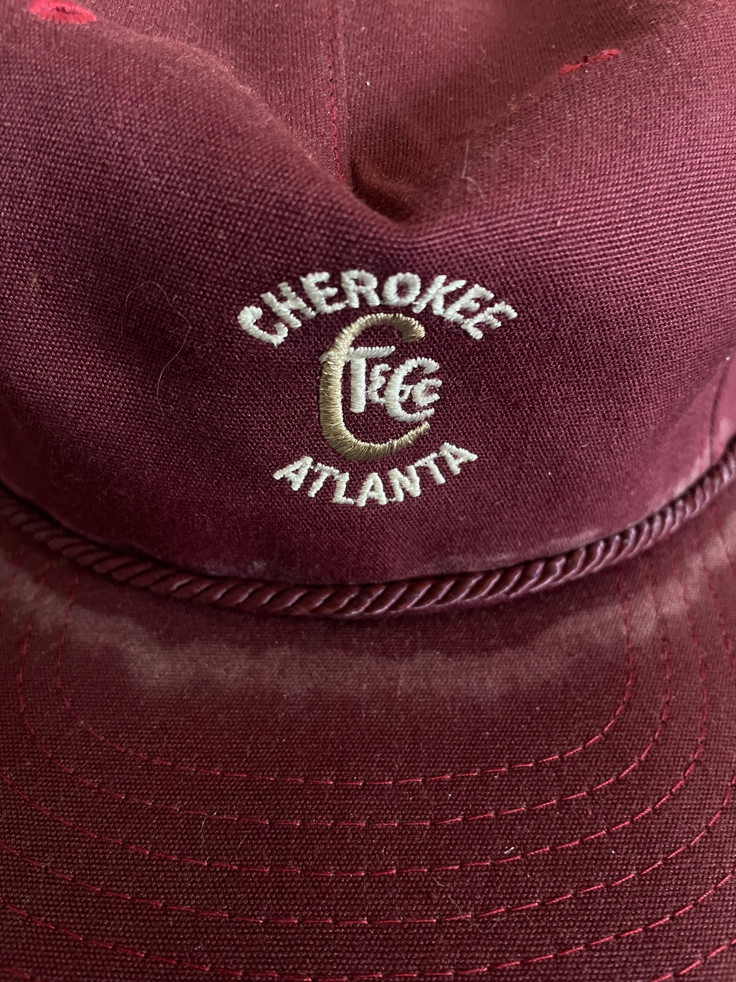 Maroon Cherokee Atlanta Rope Brim Hat