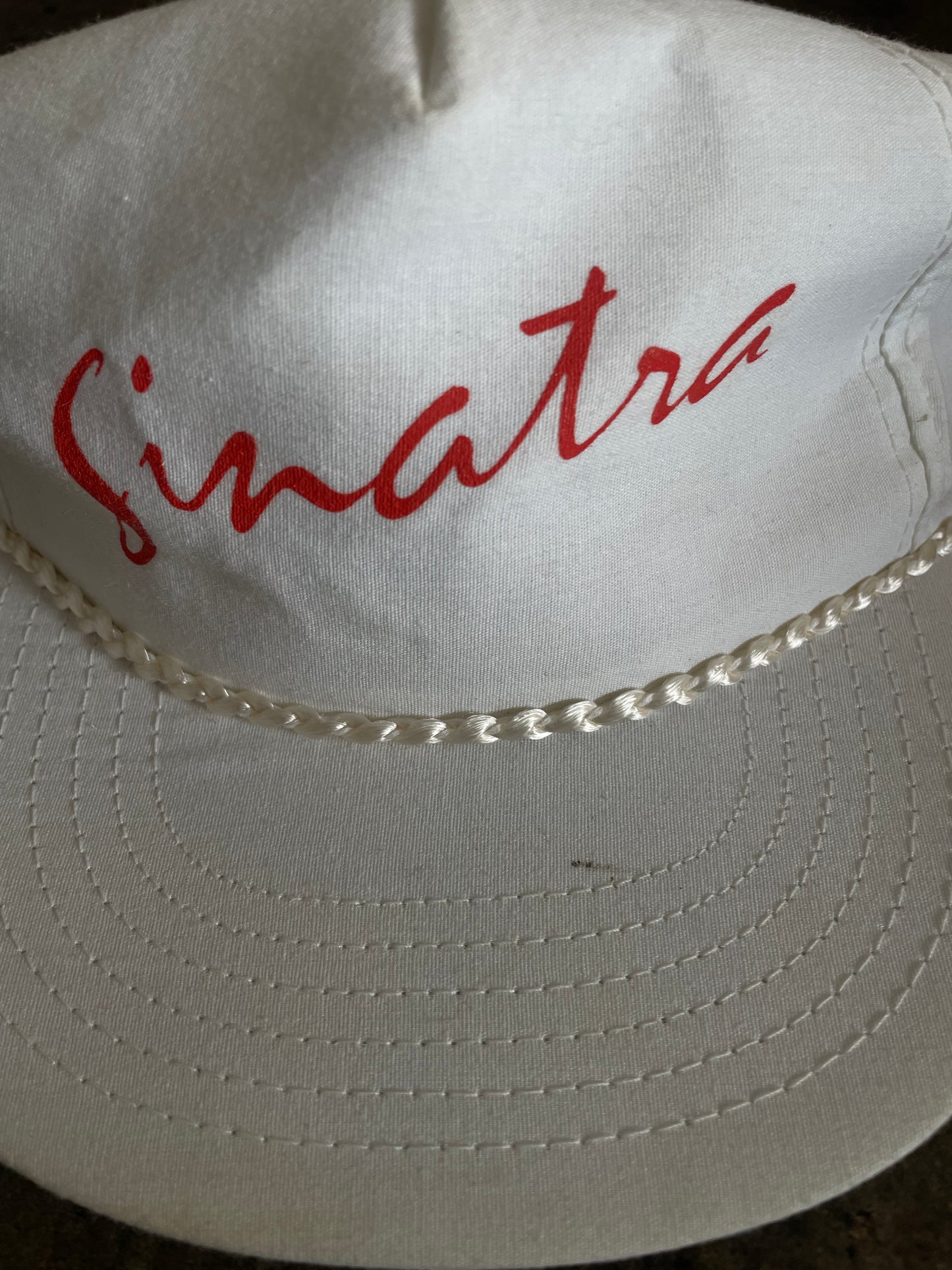 White Sinatra Rope Brim Hat