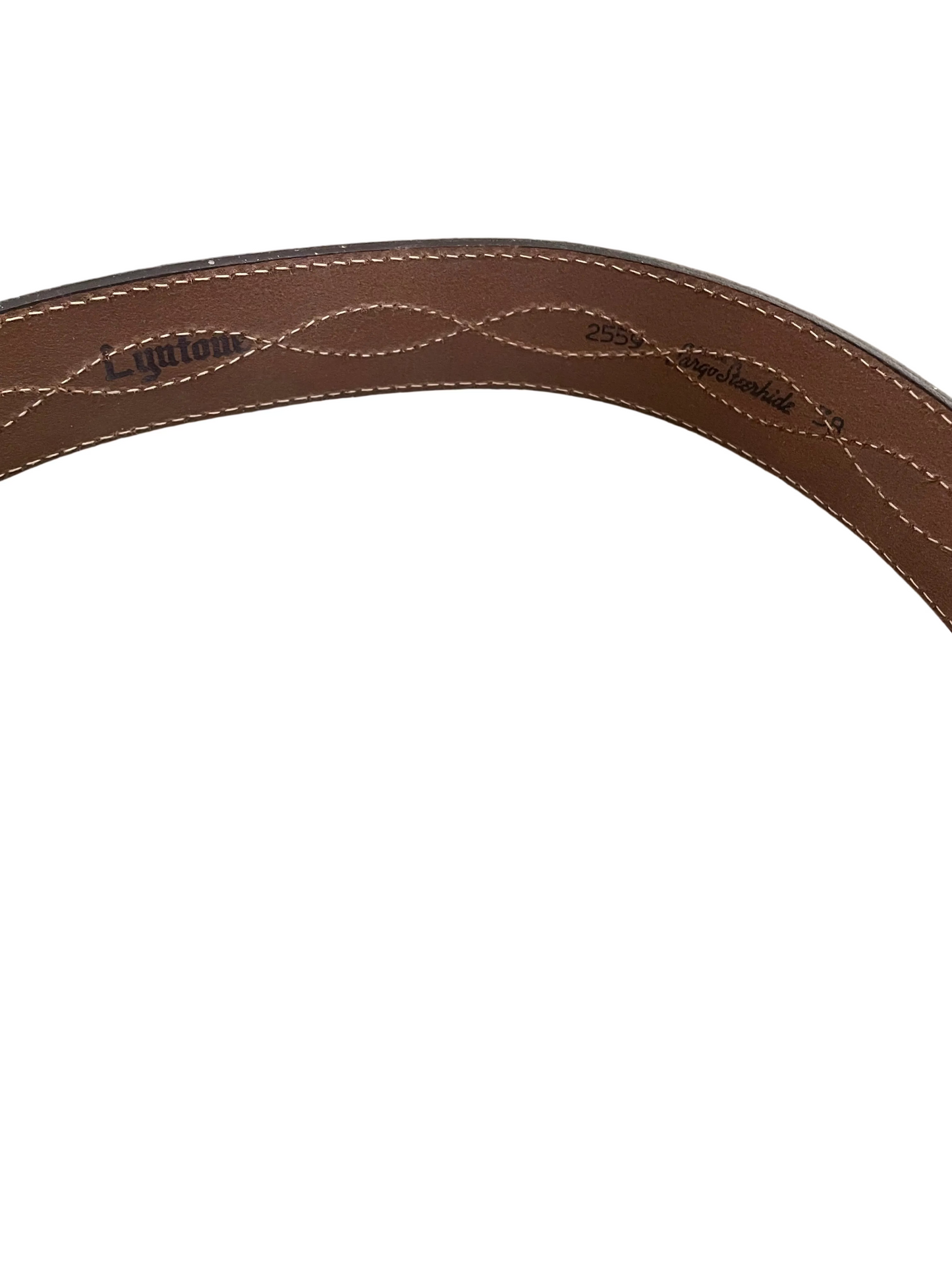 Dark Brown Stitched Leather Belt