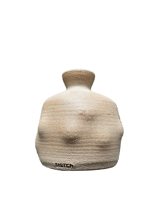 Natural Clay Bumpy Vase