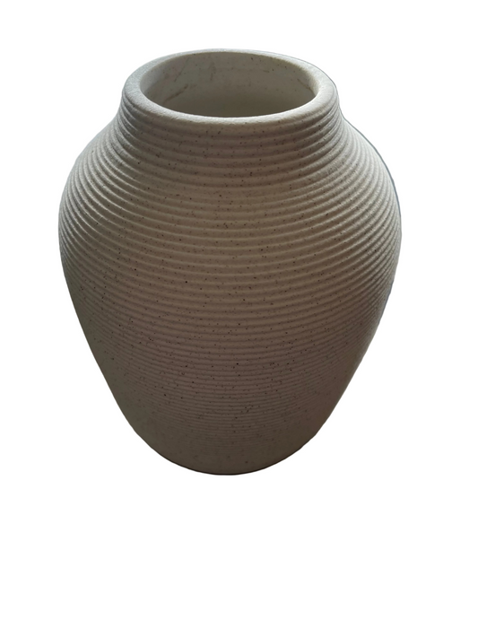 White Stone Textured Vase