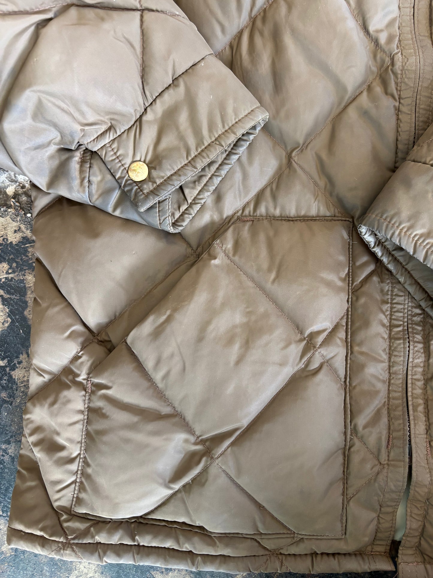 Brown Walls Down Puffer Jacket