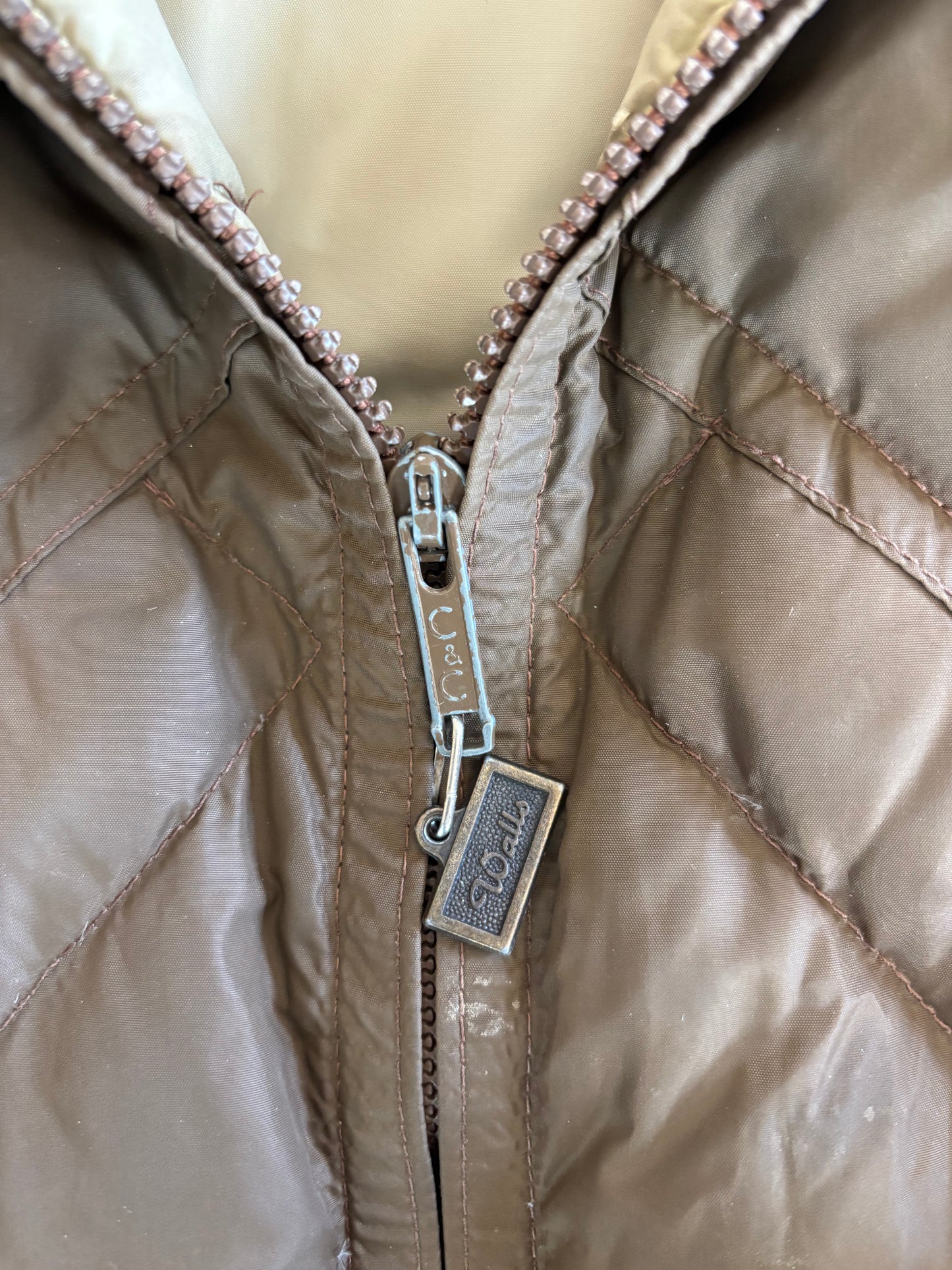 Brown Walls Down Puffer Jacket
