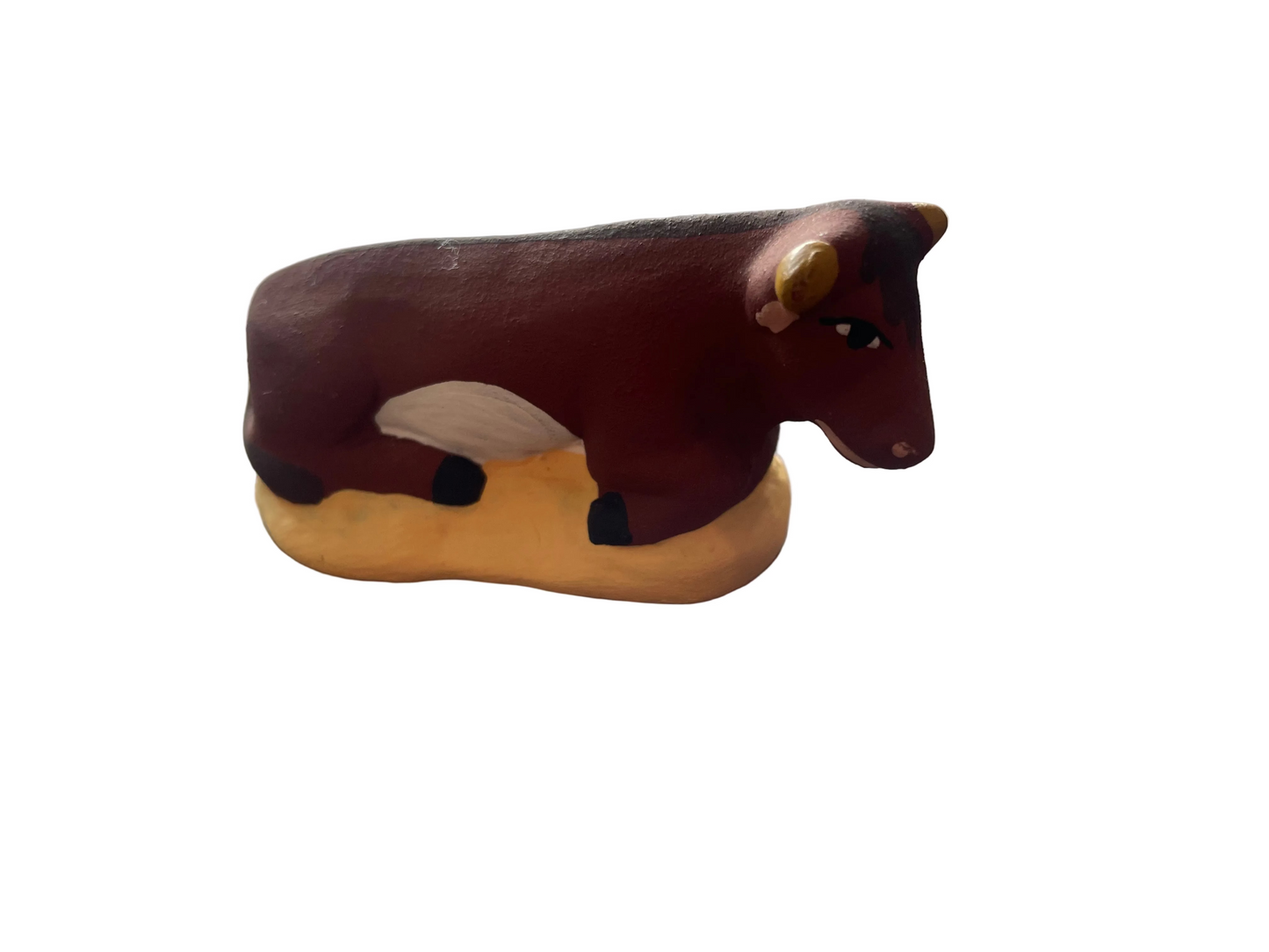 Ceramic Brown Bull Figurine