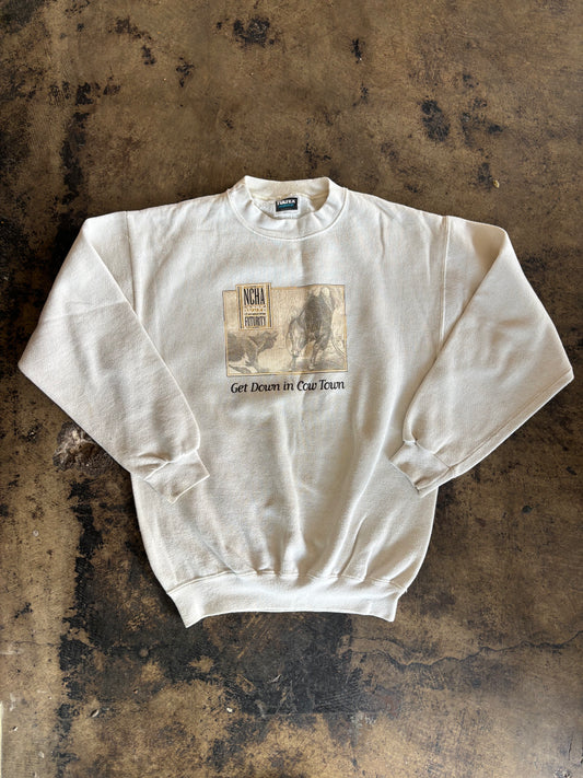 White NCHA Cowtown Crewneck Sweater