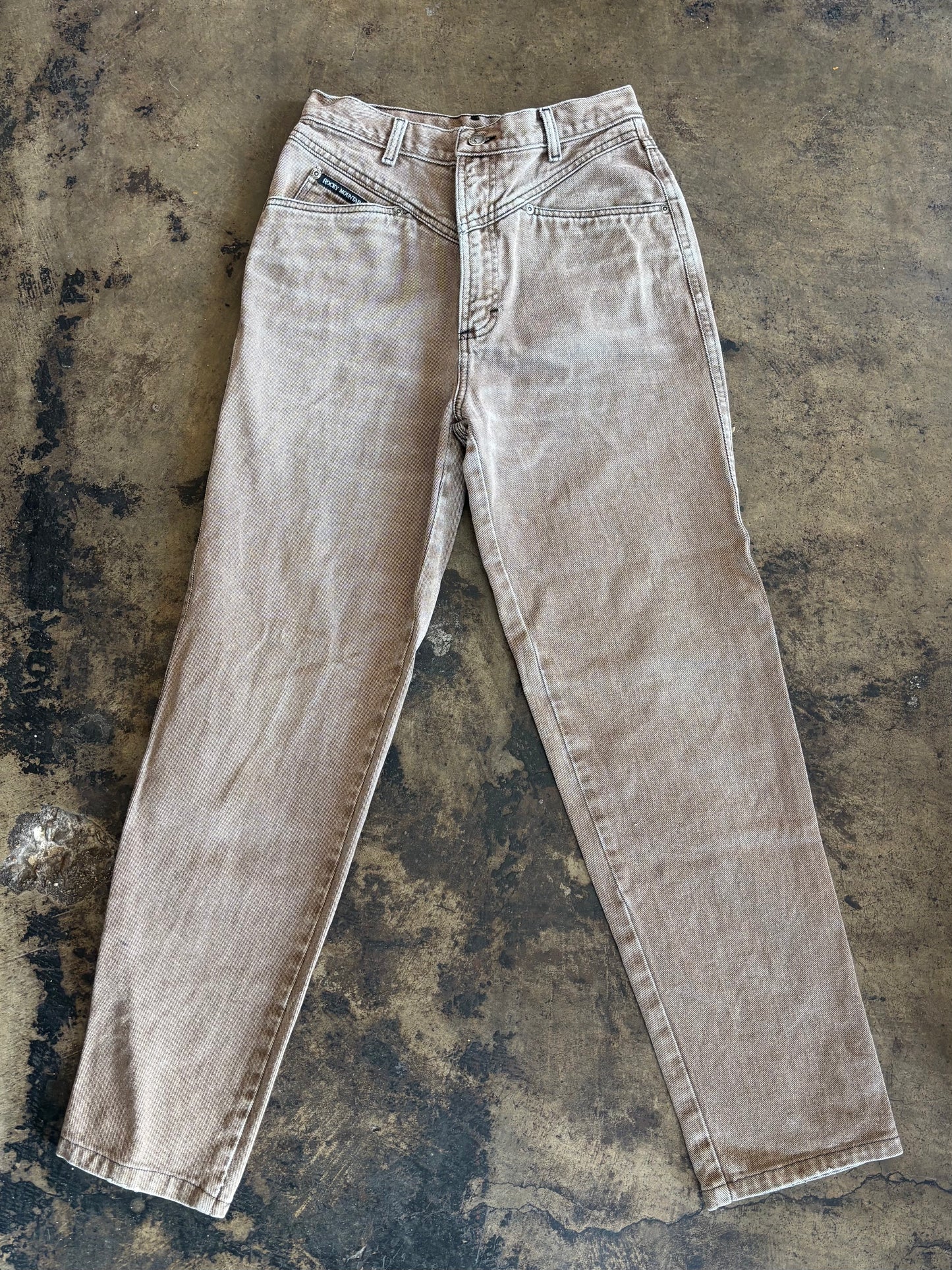High Waist Brown Rocky Mountain Jeans