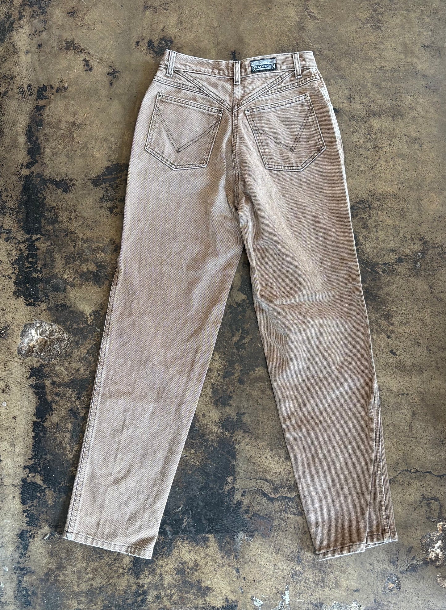 High Waist Brown Rocky Mountain Jeans