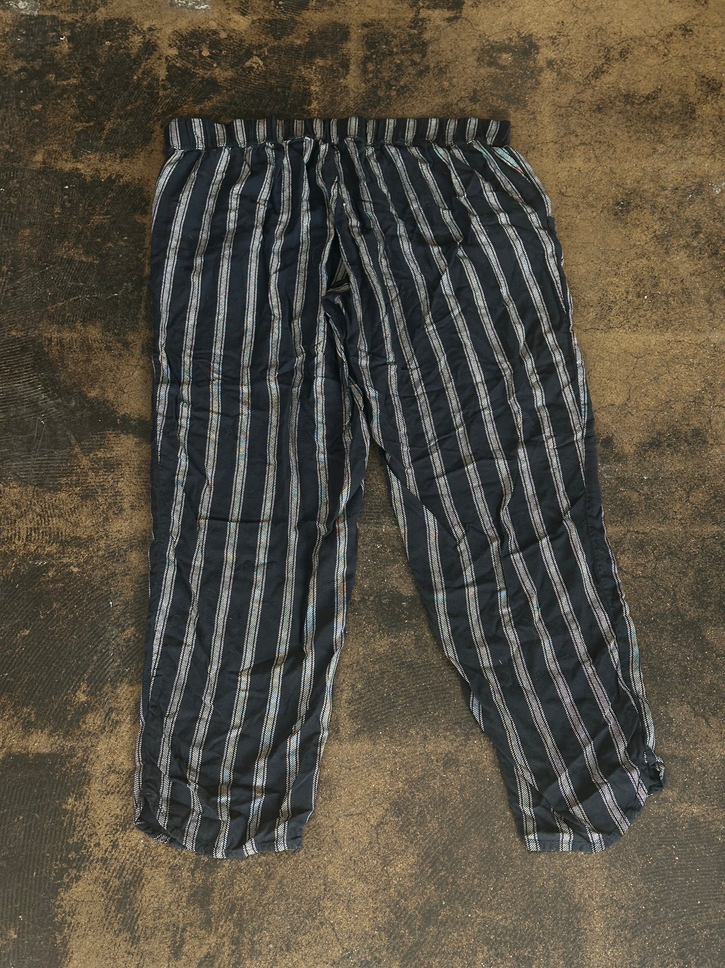 Black White Striped Pants