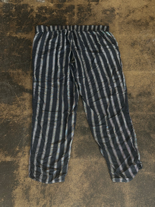 Black White Striped Pants