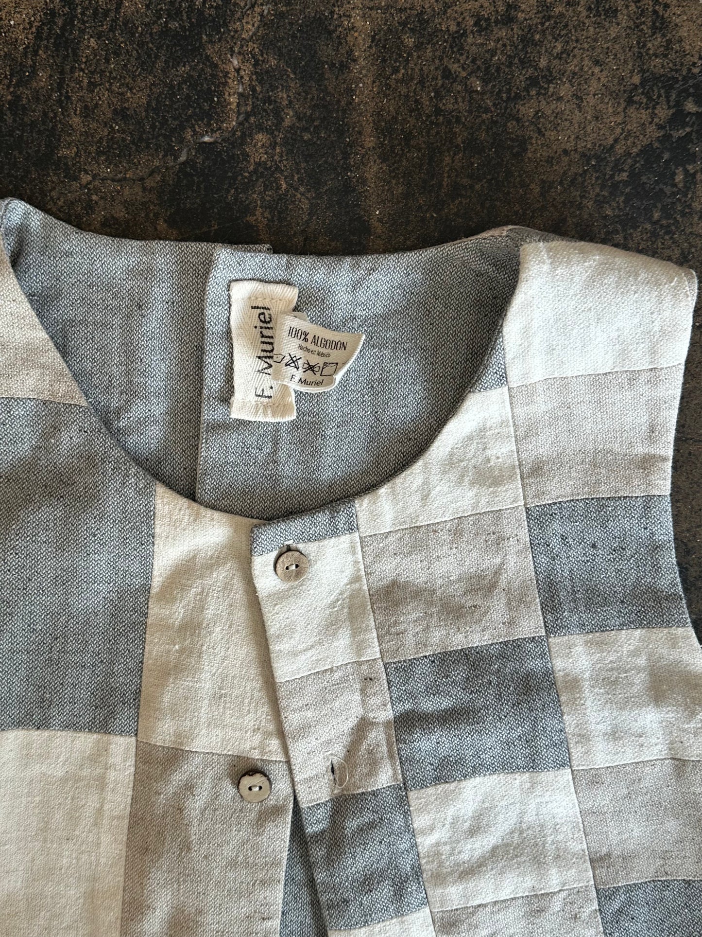 F. Muriel Plaid Button Up Vest