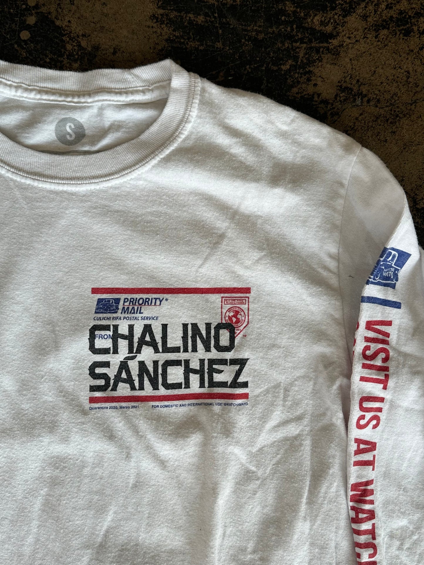 Chalino Sanchez White Long Sleeve Graphic Tee