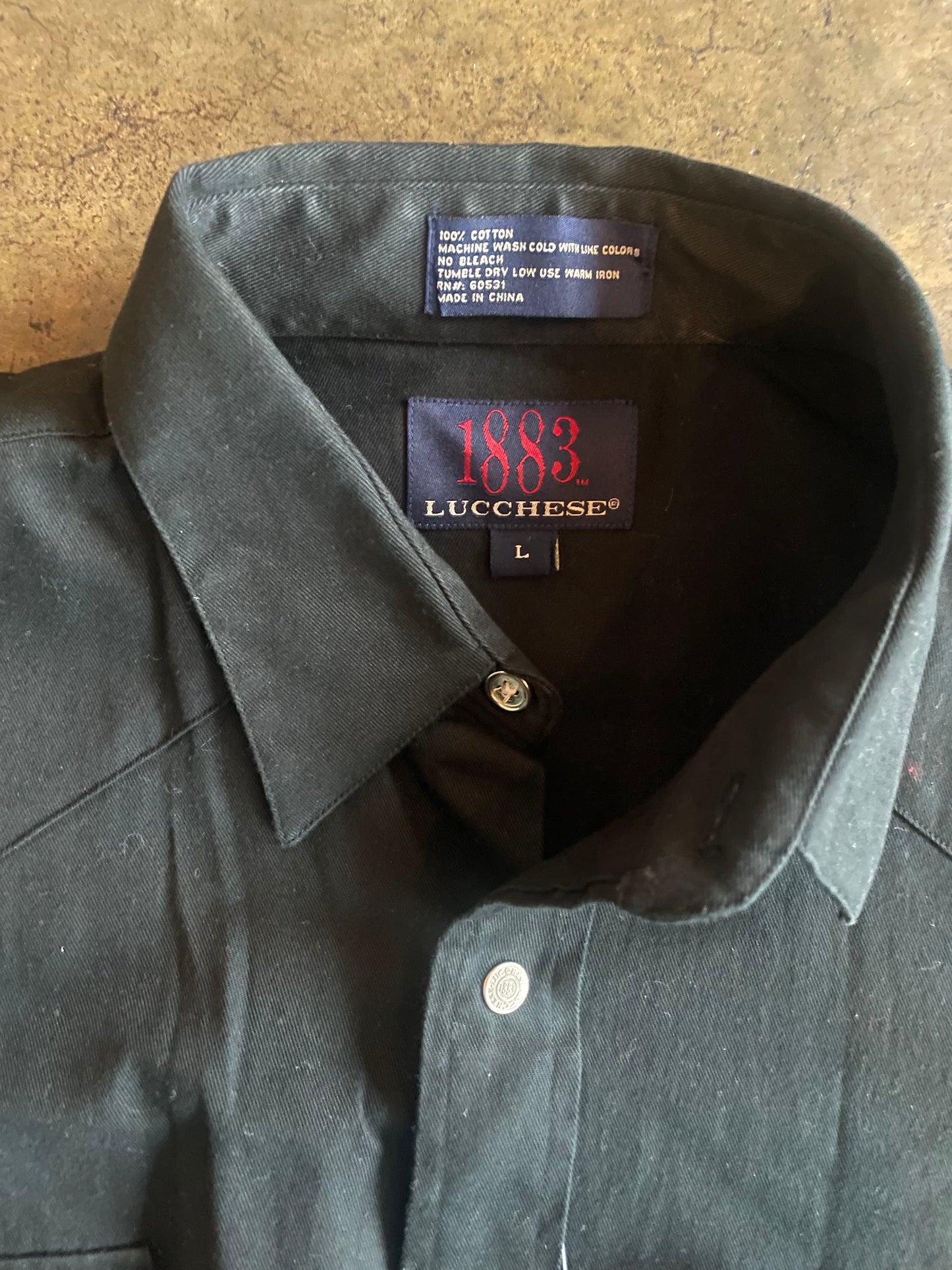 Black Lucchese Button Up