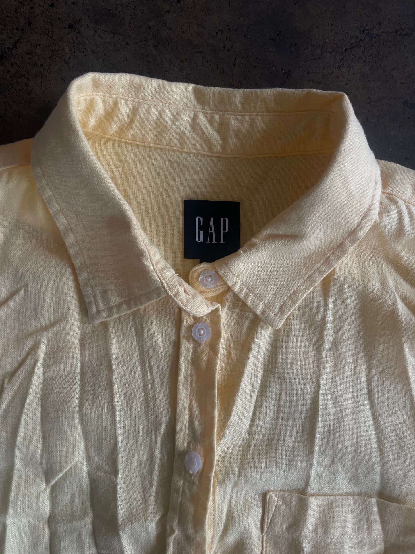 Light Yellow Gap Button Up