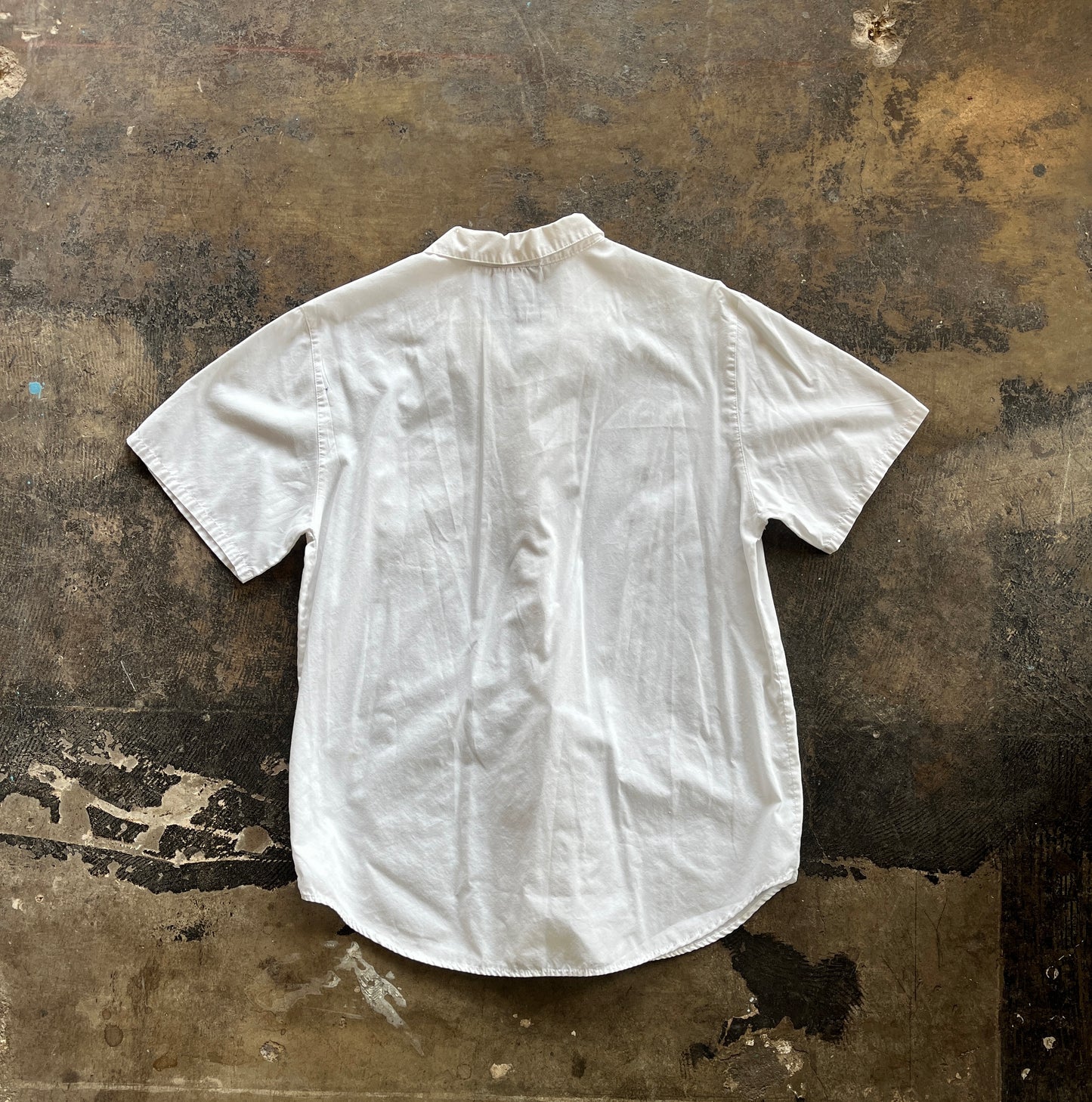 White Honors Short Sleeve Button Up