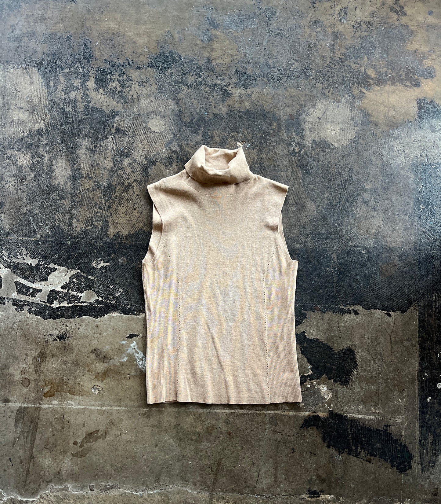 Ecetera Camel Sleeveless Turtleneck