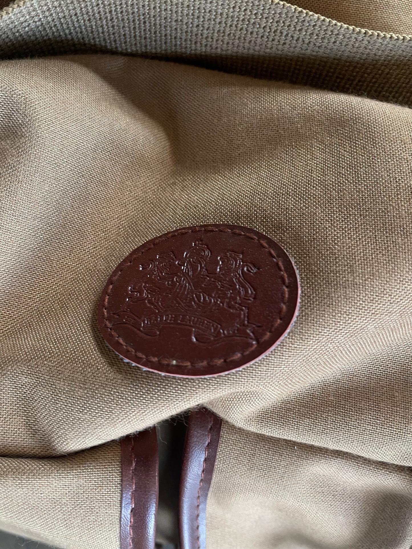 Tan Canvas + Leather Duffle