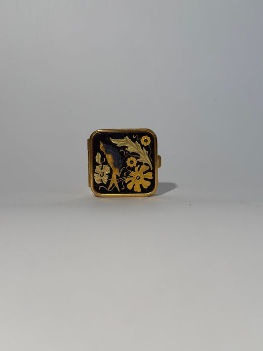 Brass Bird Button Case