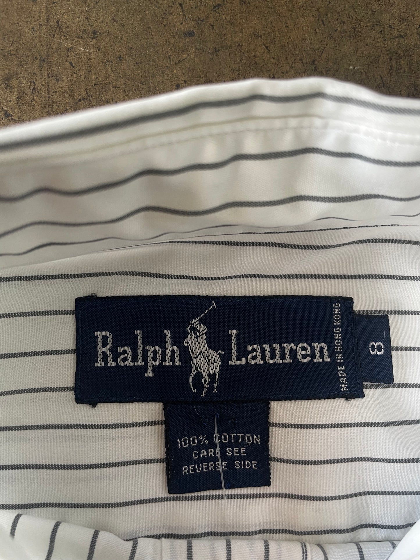 Ralph Lauren Gray Striped Button Up