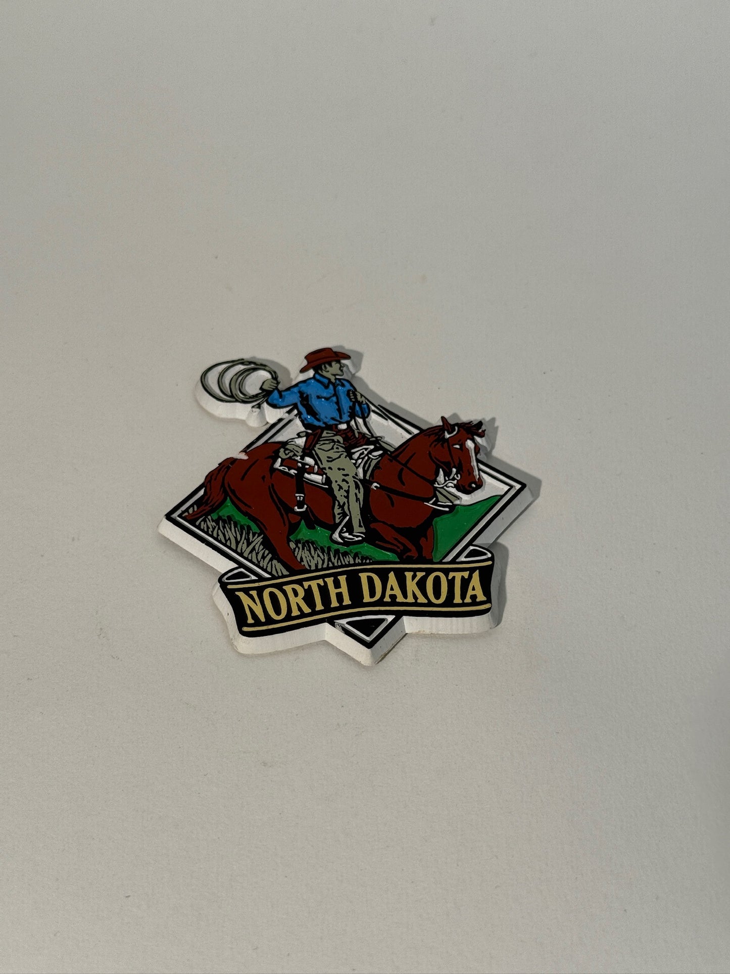 North Dakota Cowboy Magnet