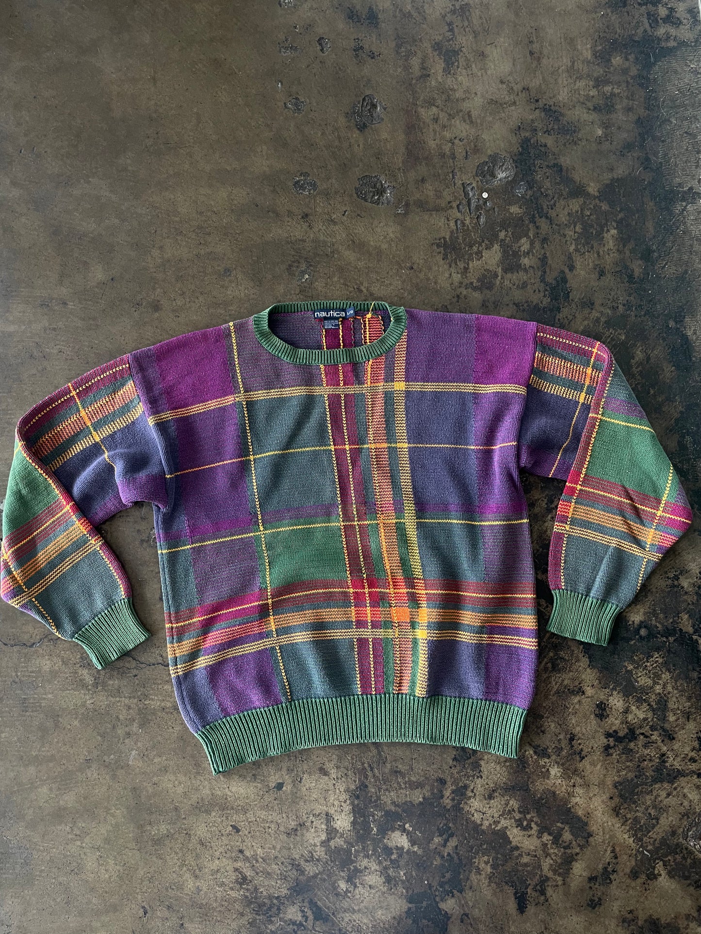 Nautica Bright Plaid Knit