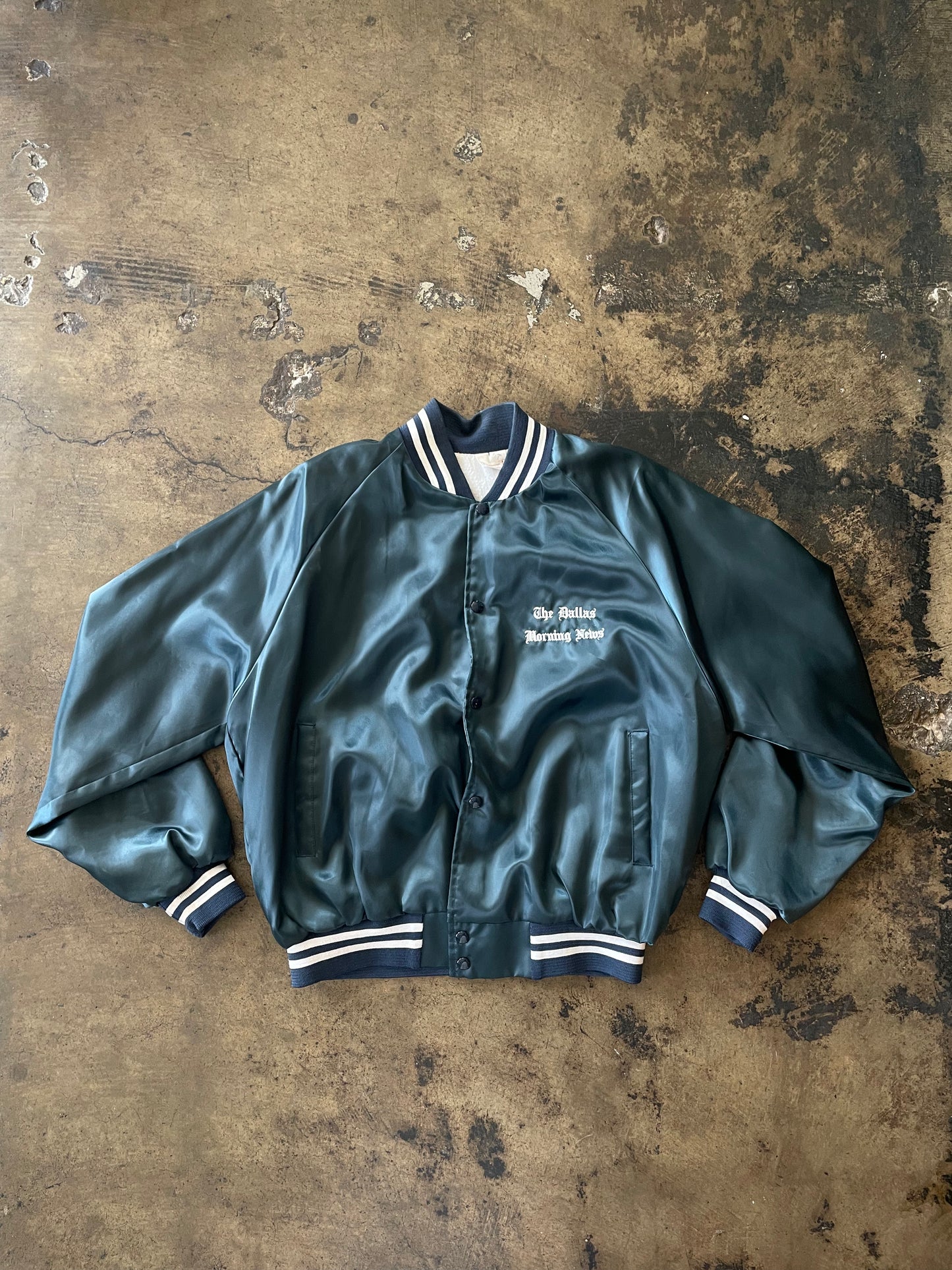 Navy Dallas Morning News Varsity Jacket
