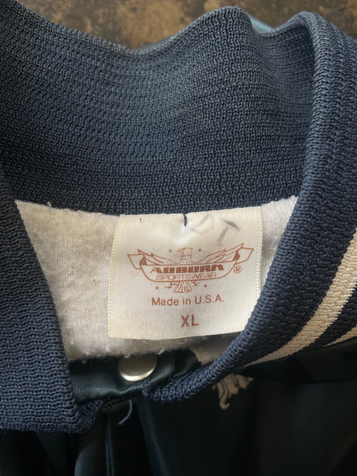 Navy Dallas Morning News Varsity Jacket