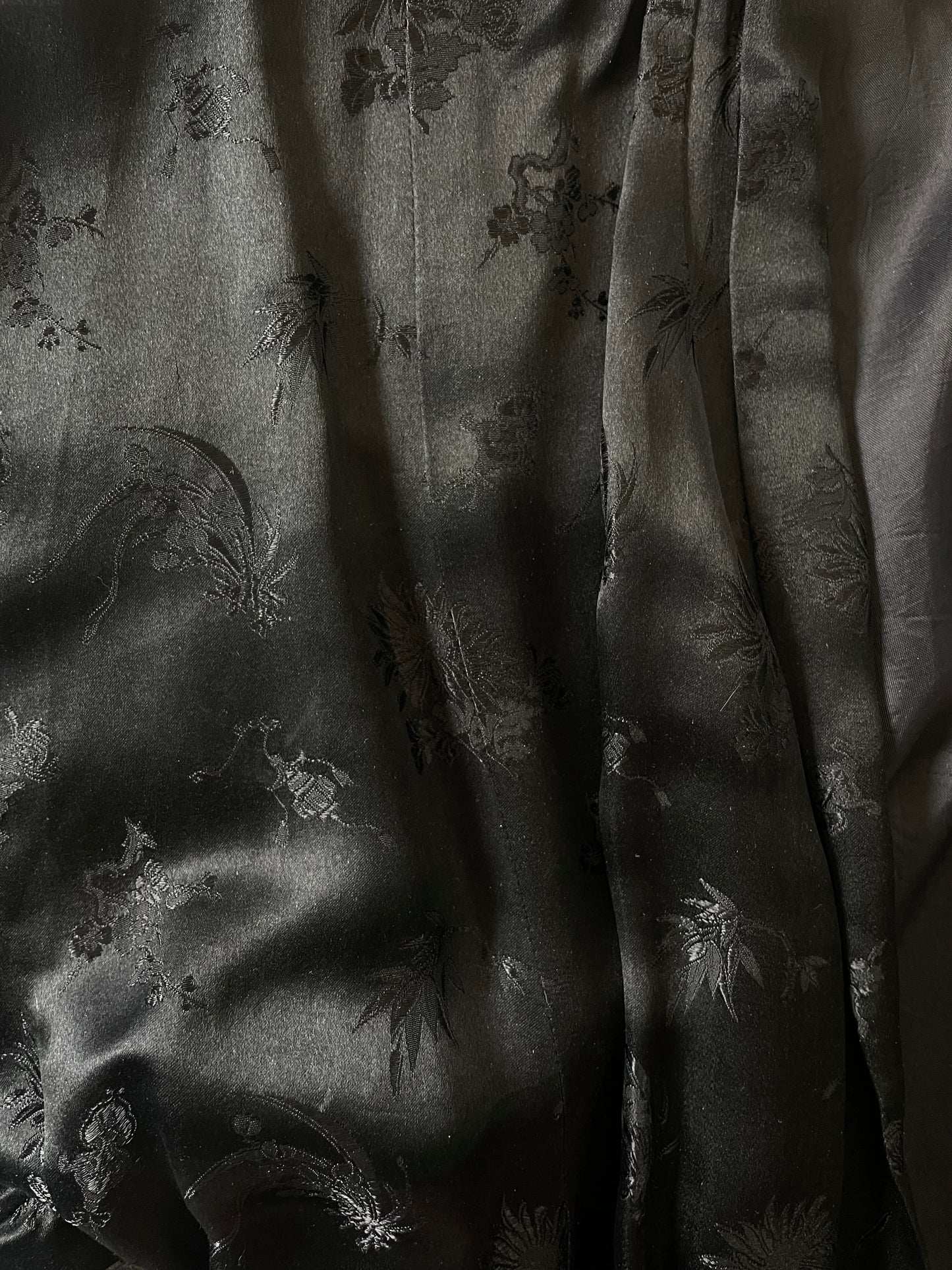 Black Japanese Silk Robe