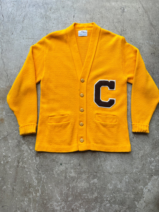 Yellow Varsity C Cardigan
