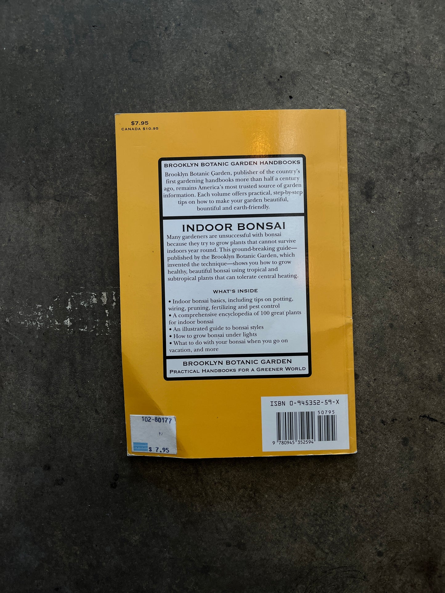 "Brooklyn Botanic Garden: Indoor Bonsai" Book