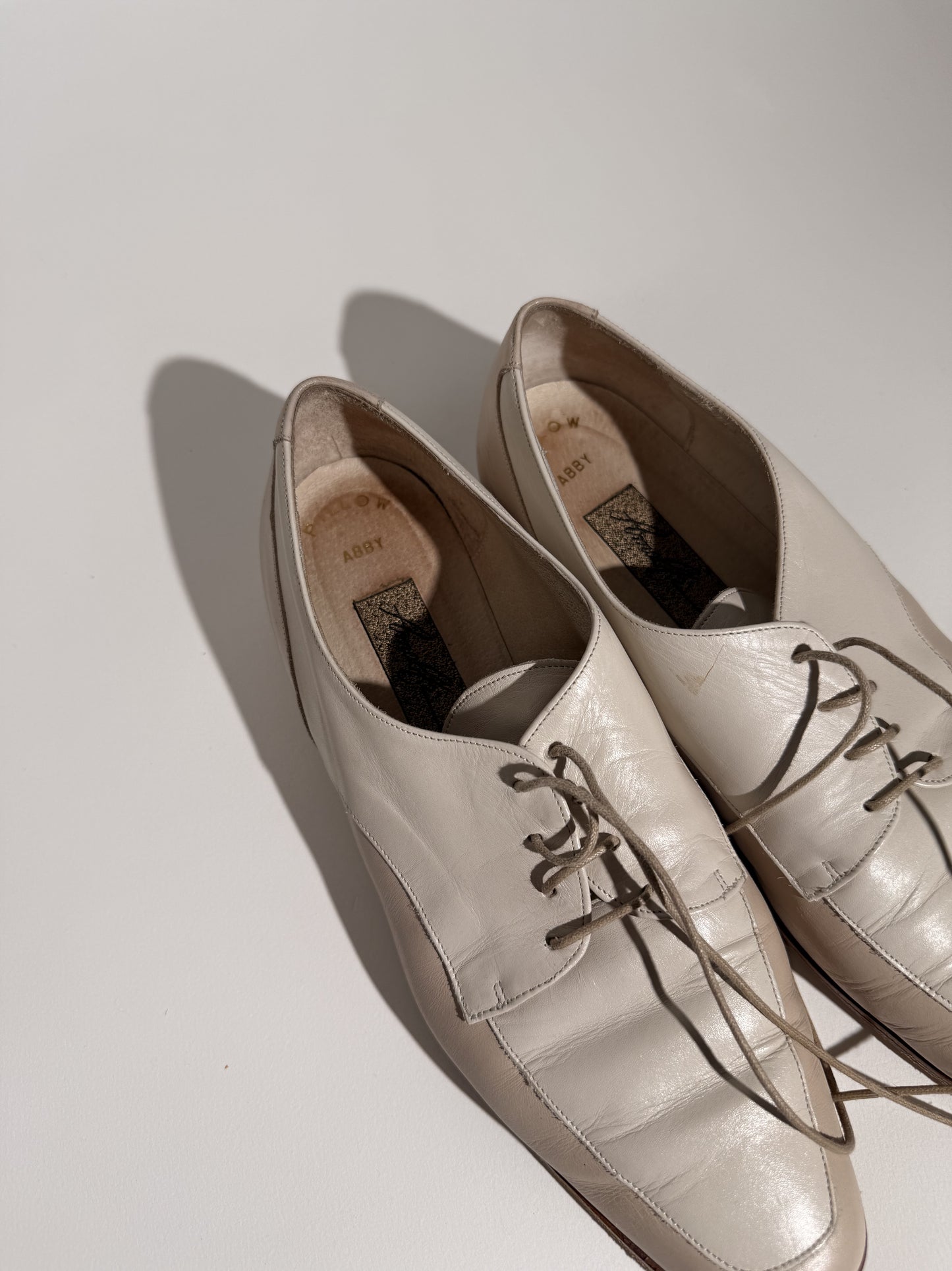 Almafi Taupe Leather Laced Loafers