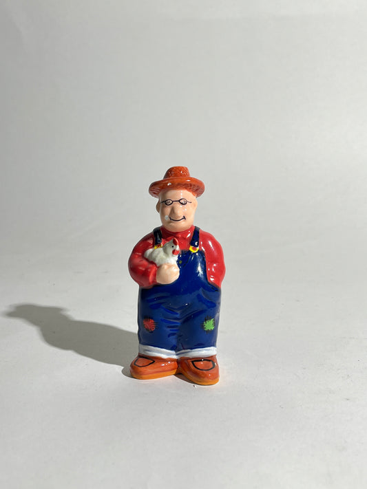 Ceramic Chicken Farmer Shaker