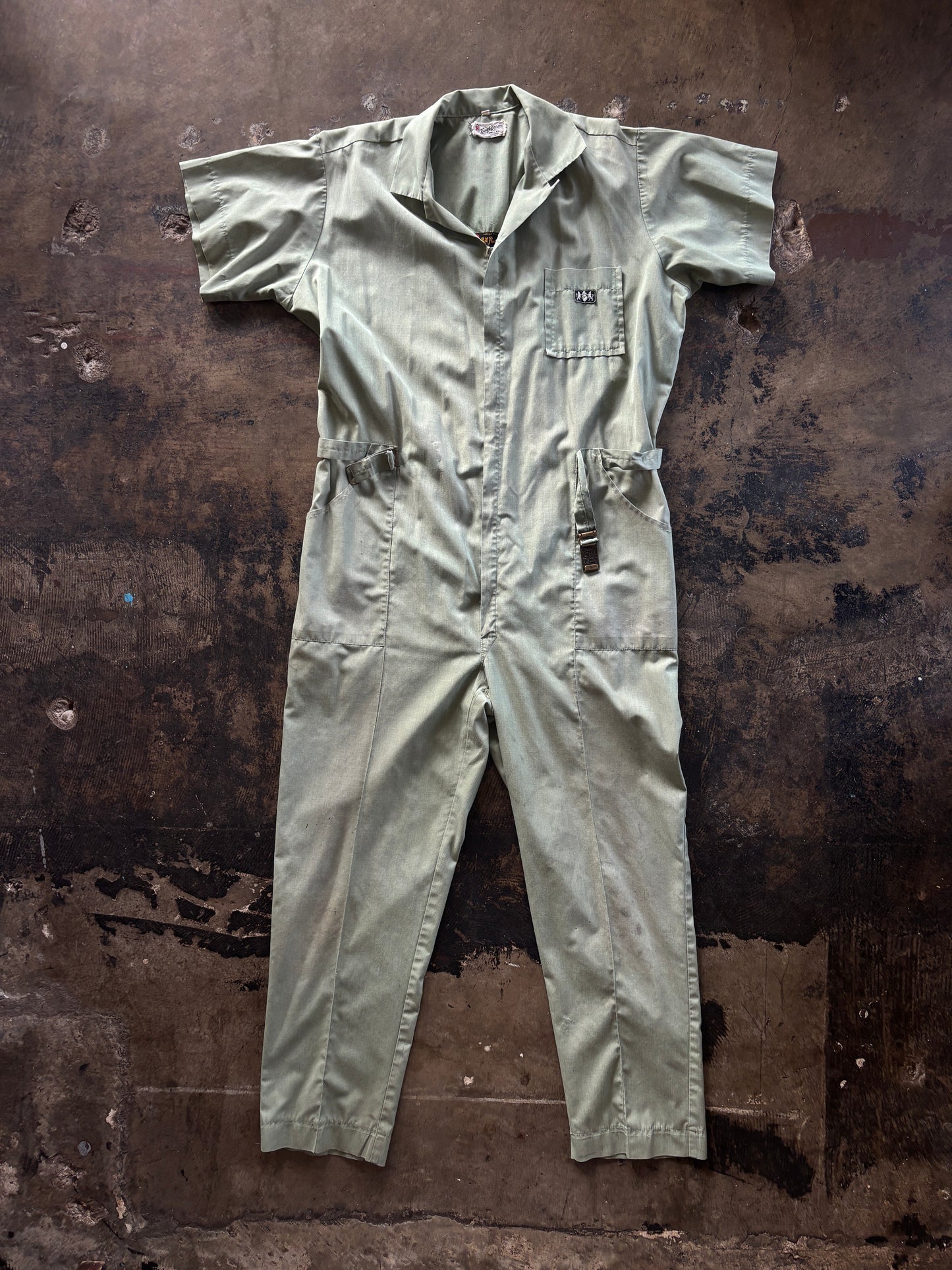 Ring & Bearer Short Sleeve Sage Coveralls
